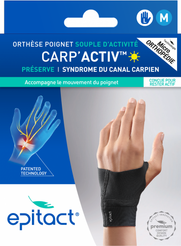 Carp'Activ Orthèse poignet souple d'activité main gauche taille M Epitact - 1 orthèse
