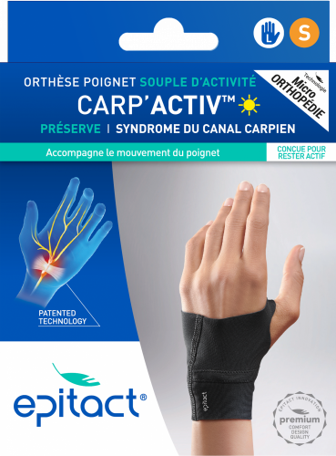 Carp'Activ Orthèse poignet souple d'activité main gauche taille S Epitact - 1 orthèse