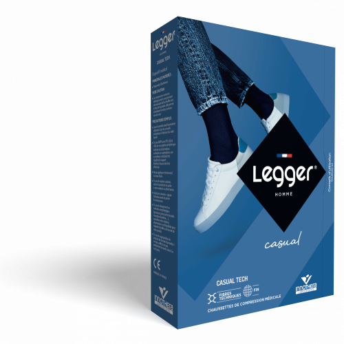 Chaussettes de contention Legger Casual TECH (Legger zen) homme - classe II