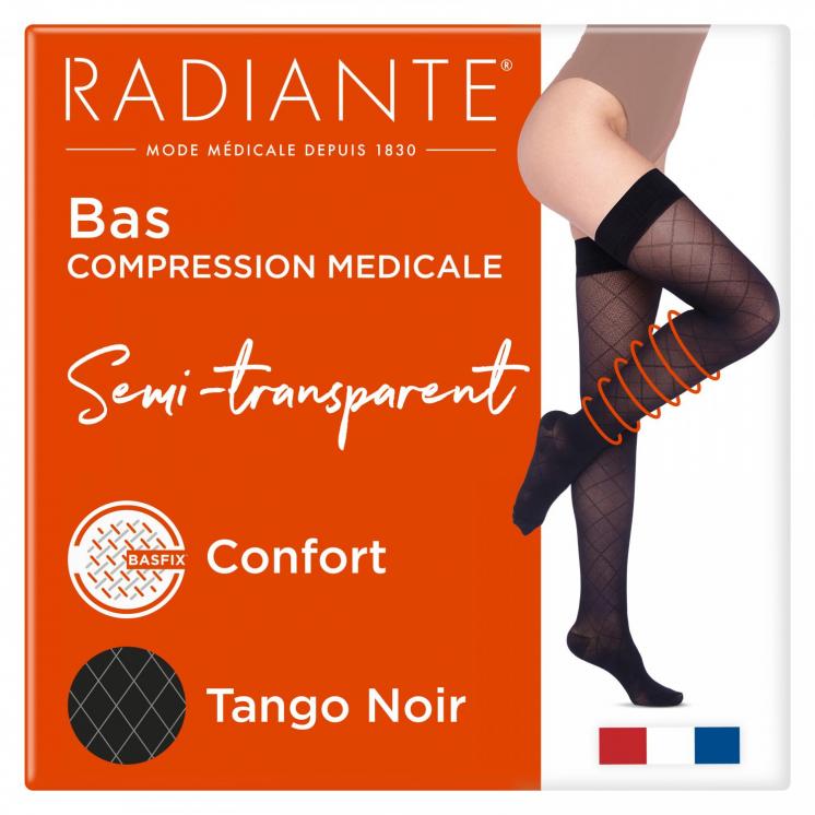 Radiante - Bas de contention microvoile Tango antiglisse femme - classe II